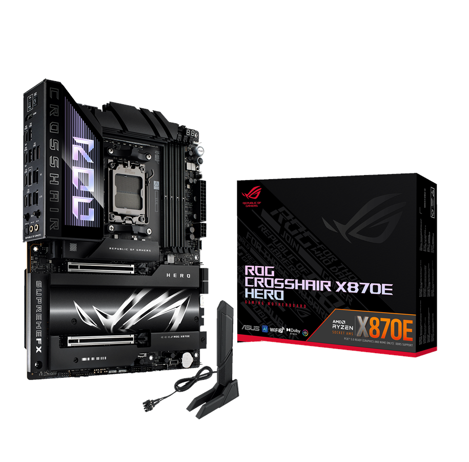 ASUS ROG Crosshair X870E Hero - bedste X870E bundkort 2025
