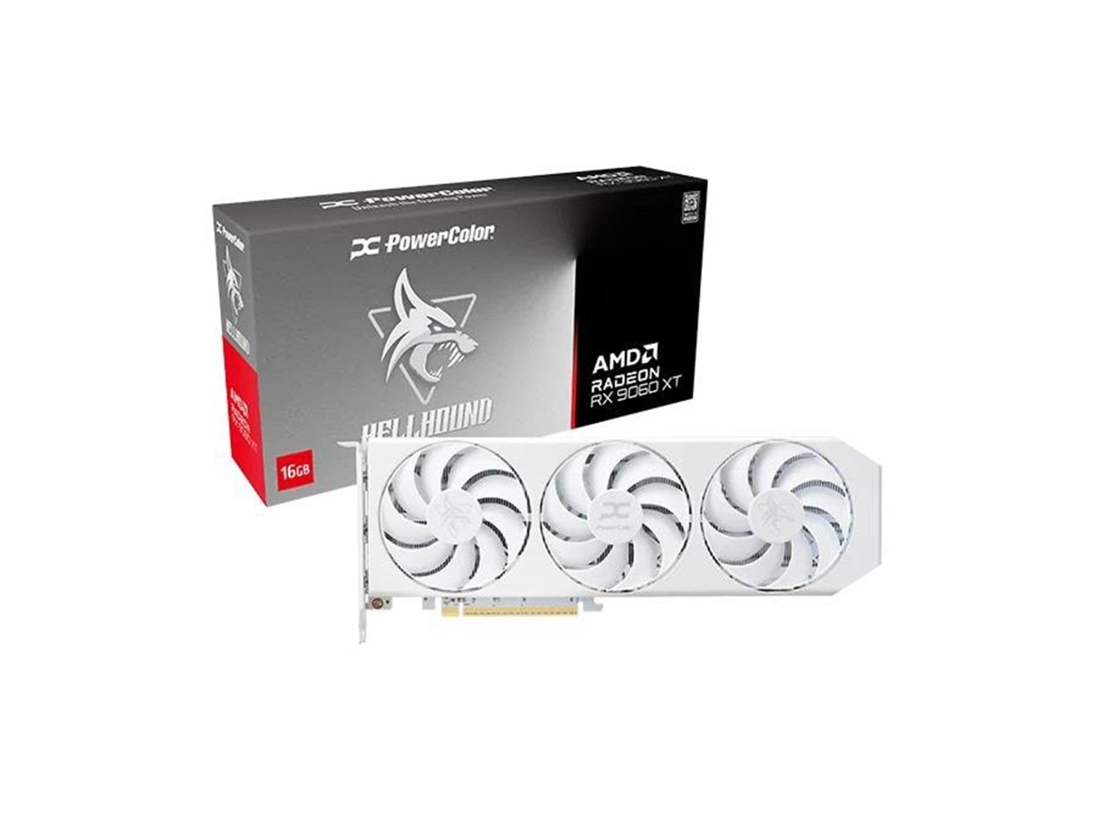 PowerColor Hellhound Spectral White RX 9060 XT - 16 GB GDDR6